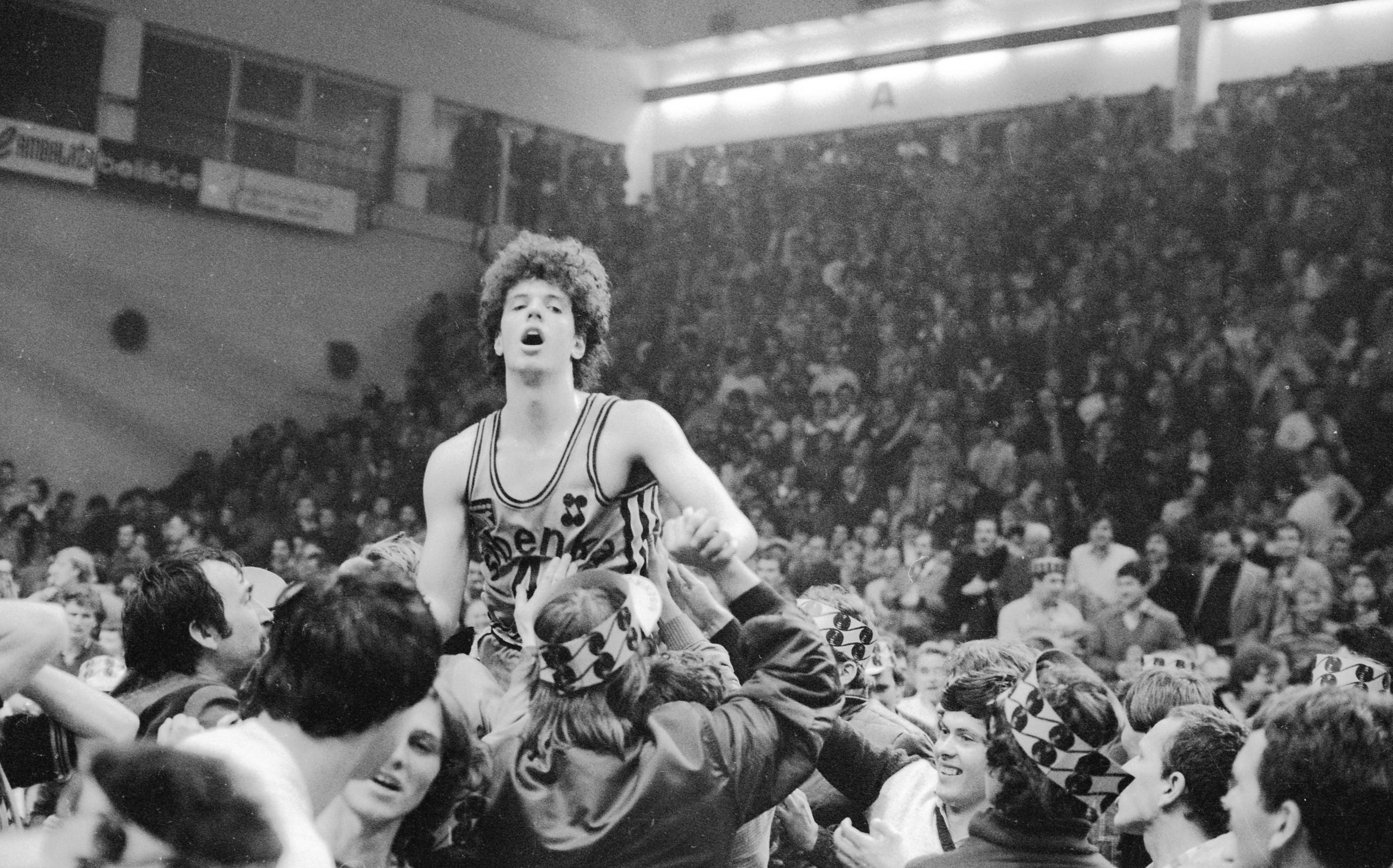 Dražen Petrović, Šibenka-Jugoplastika 104-102 (93-93, 42-51), 1/4 finale play off-a košarkaškog prvenstva Jugoslavije, dvorana na Baldekinu, Šibenik, 12.03.1983., autor: Radiša Mladenović